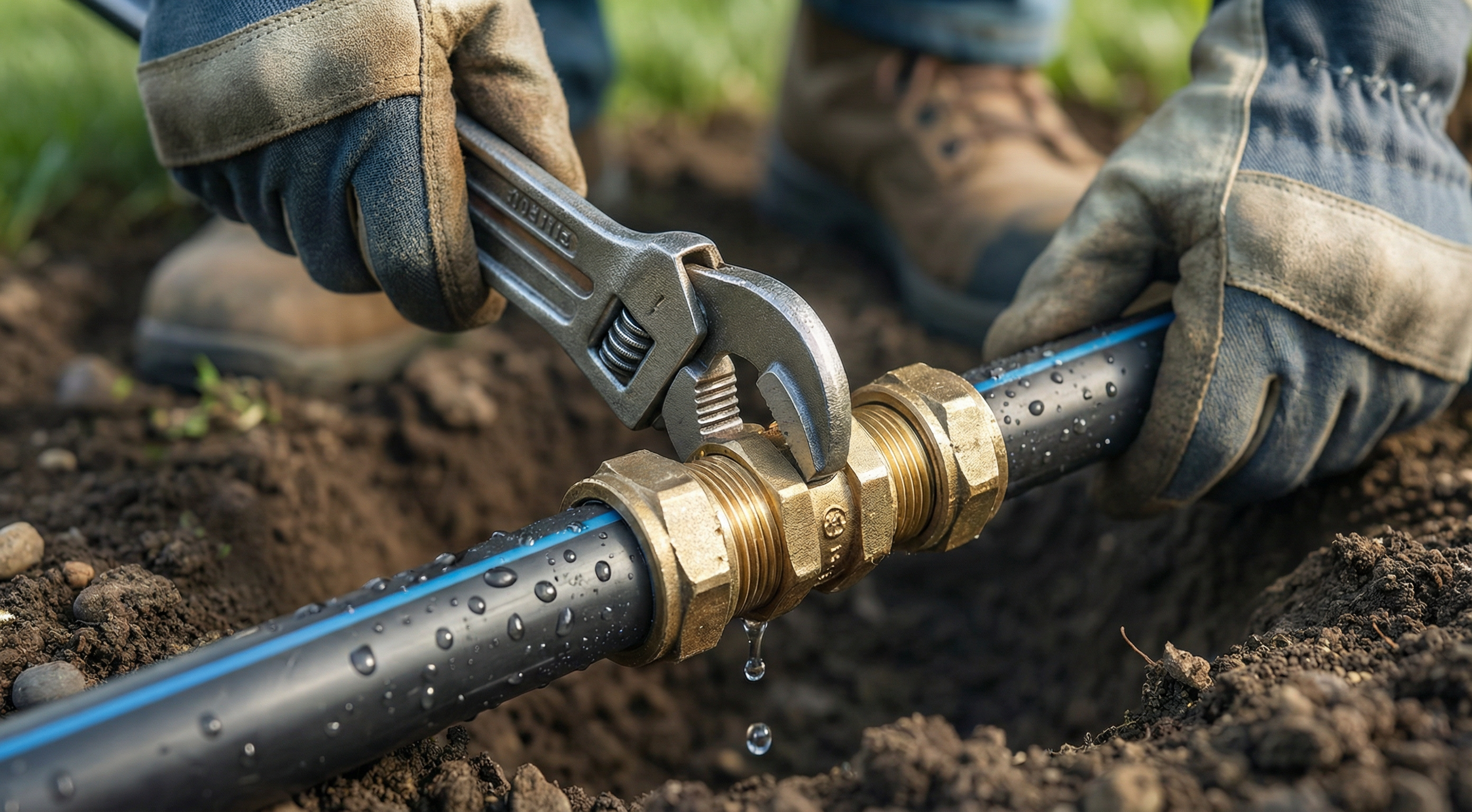 Монтаж системы полива